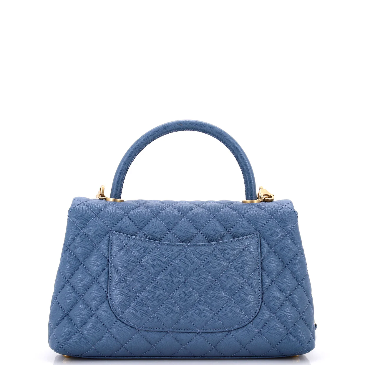 Coco Top Handle Bag Quilted Caviar Small - Deep Luxury