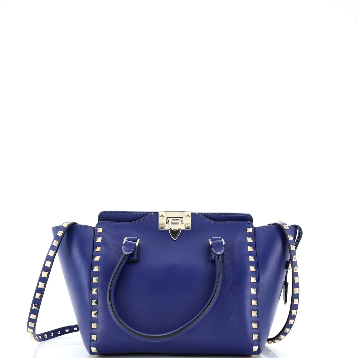 Rockstud Tote Rigid Leather Small - Deep Luxury