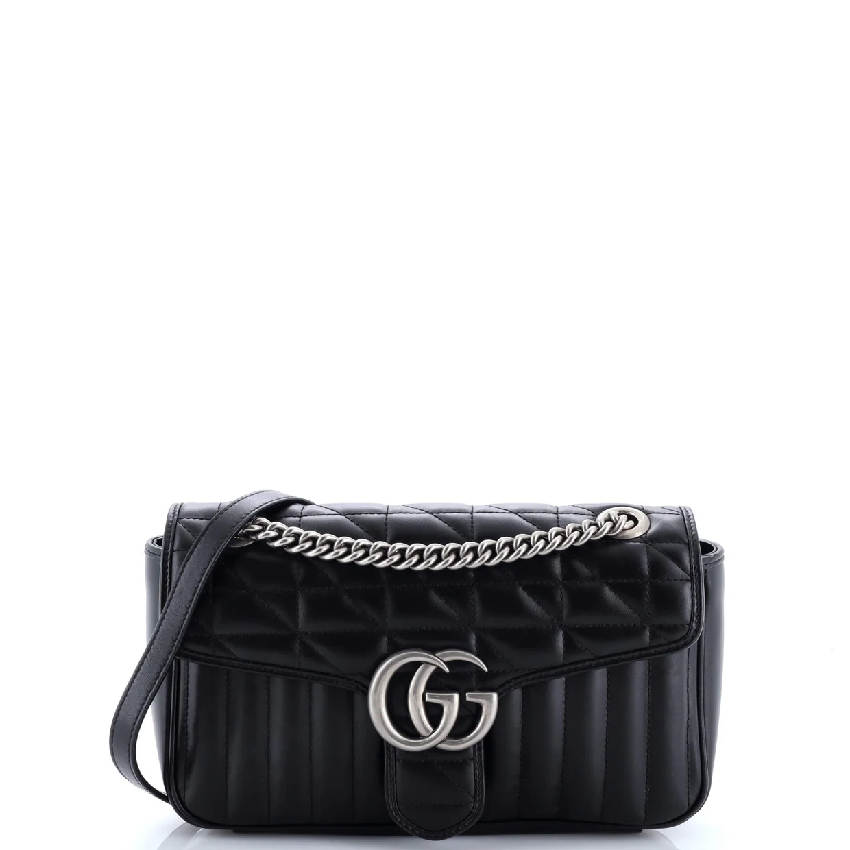 GG Marmont Flap Bag Mixed Matelasse Leather Small - Deep Luxury