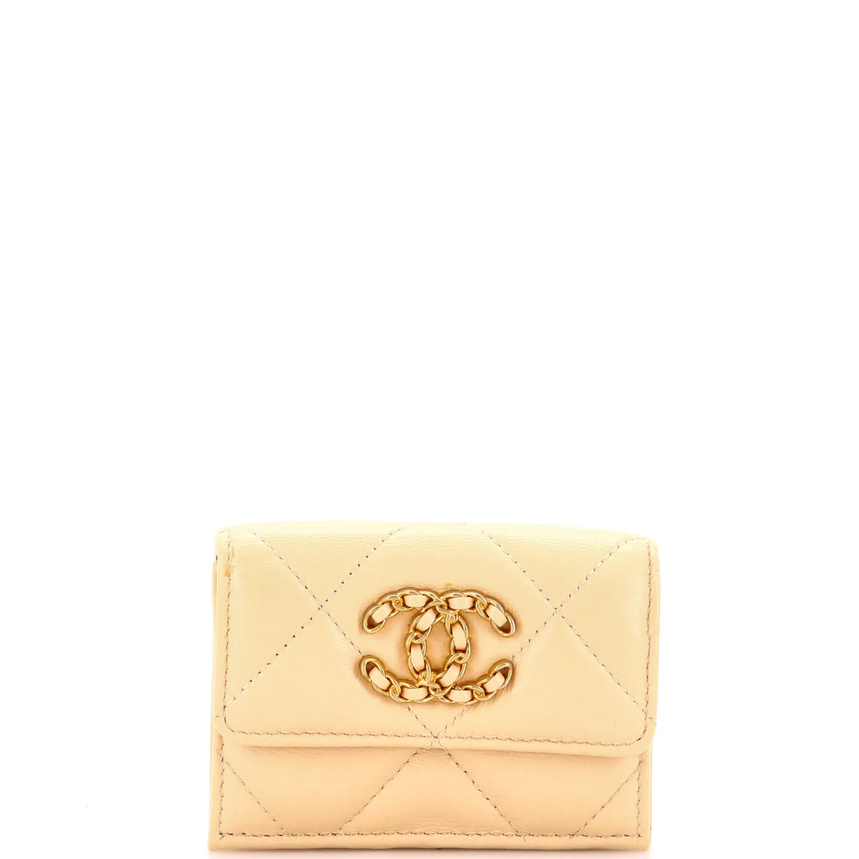 19 Trifold Flap Wallet Quilted Lambskin Small - Deep Luxury