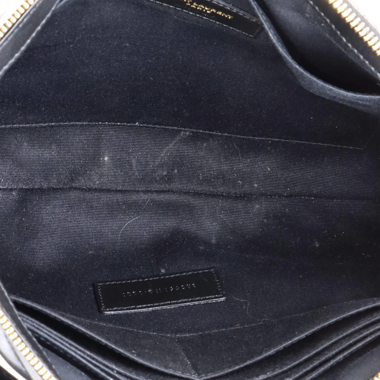 Classic Monogram Wristlet Pouch Matelasse Chevron Leather Medium - Deep Luxury