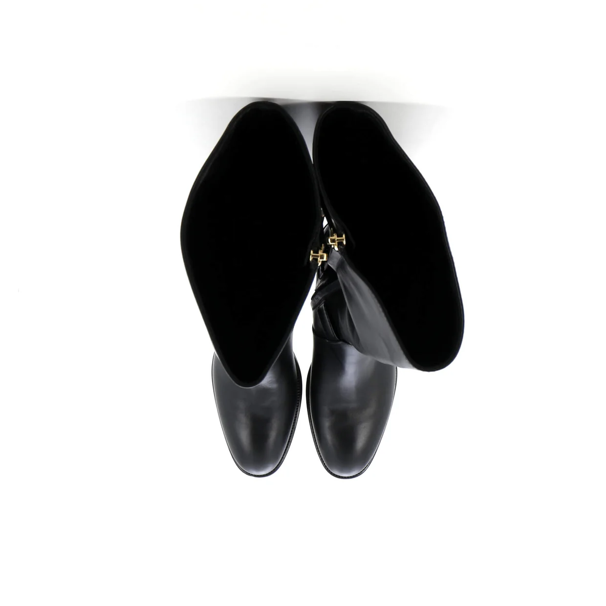 Women's CC Chain Knee High Riding Boots Leather - Deep Luxury