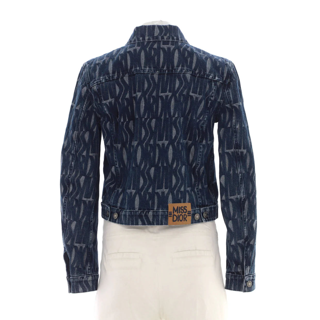 Women's Miss Dior Button Up Jacket Printed Denim - Deep Luxury