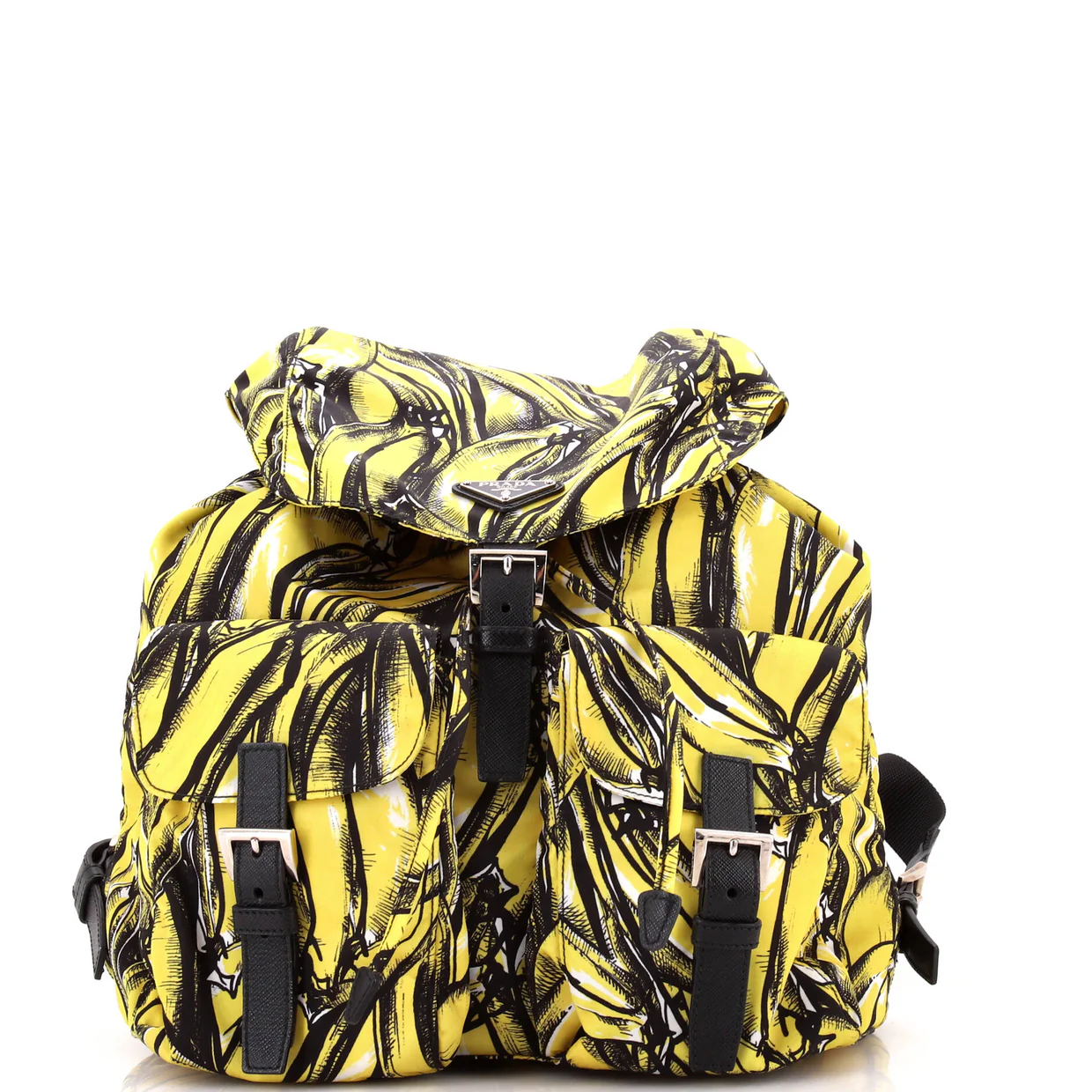 Double Front Pocket Backpack Printed Tessuto Medium - Deep Luxury