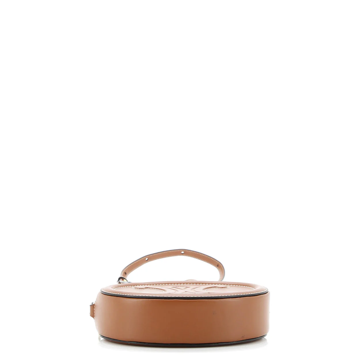 Triomphe Oval Crossbody Bag Leather Mini - Deep Luxury