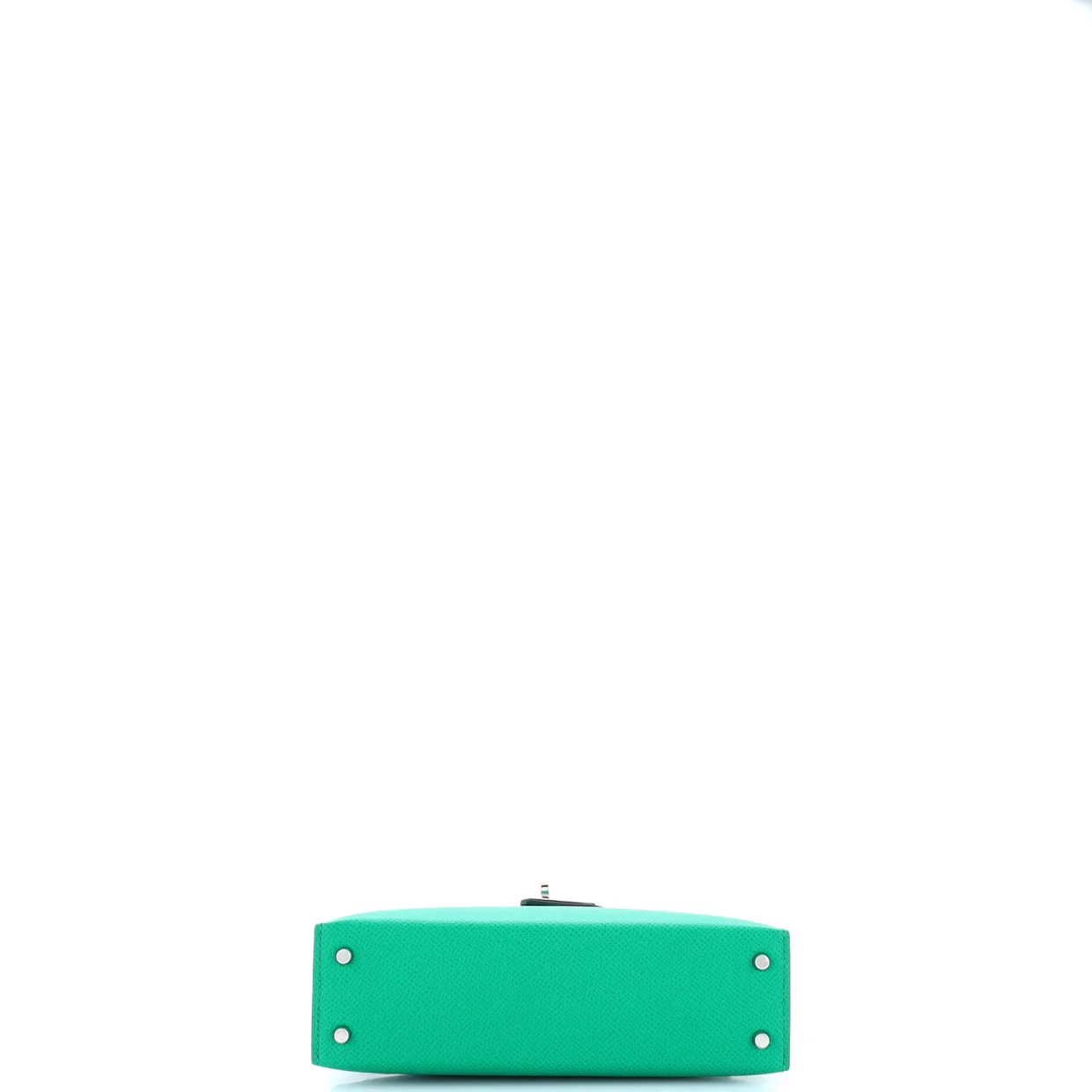 Kelly Mini II Amazone Handbag Green Epsom with Palladium Hardware 20 - Deep Luxury