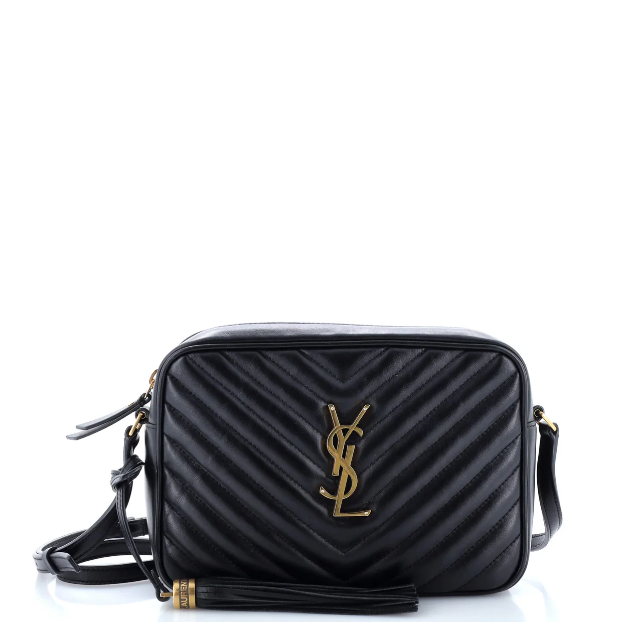 Lou Camera Bag Matelasse Chevron Leather Small - Deep Luxury