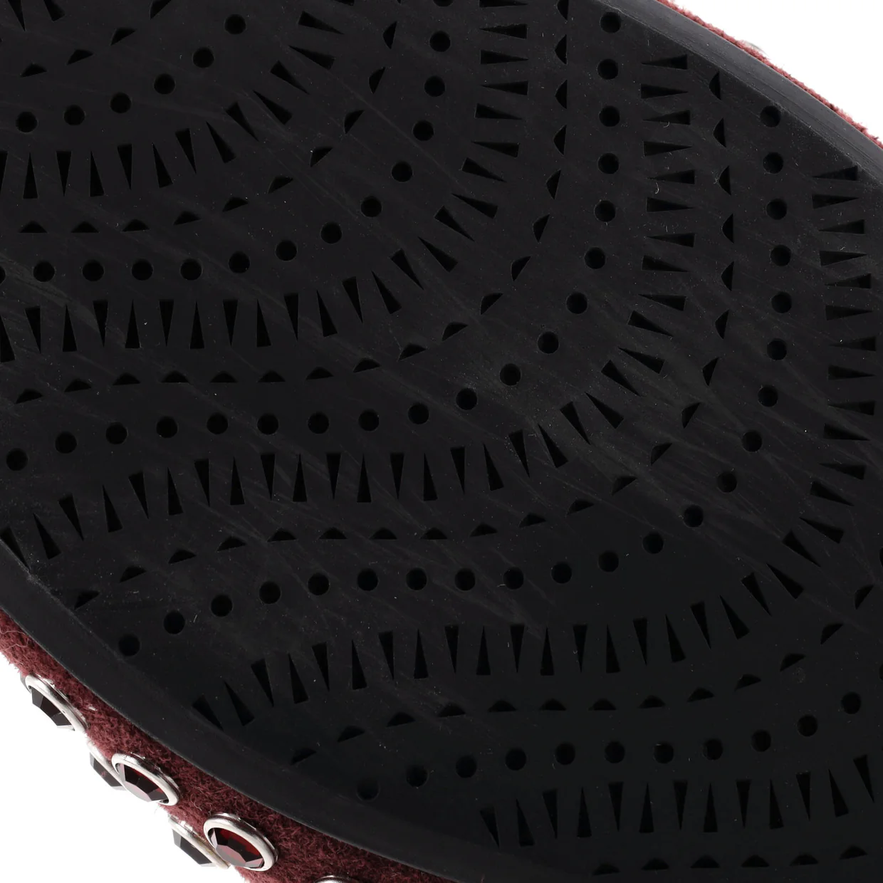 Women's Buckle Ballerina Flats Leather with Crystals - Deep Luxury