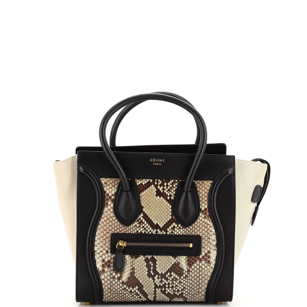 Luggage Bag Python and Leather Micro - Deep Luxury