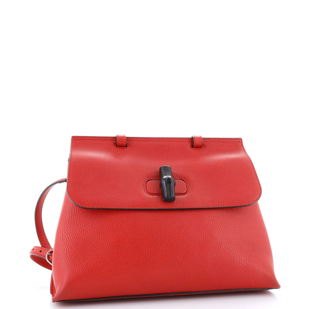 Bamboo Daily Top Handle Bag Leather Medium - Deep Luxury