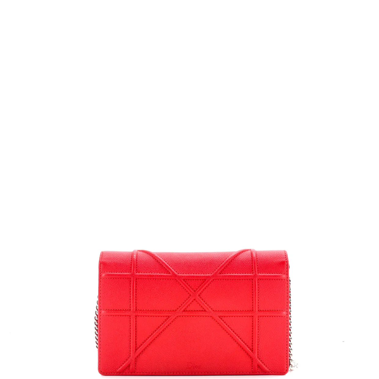 Diorama Wallet on Chain Leather - Deep Luxury