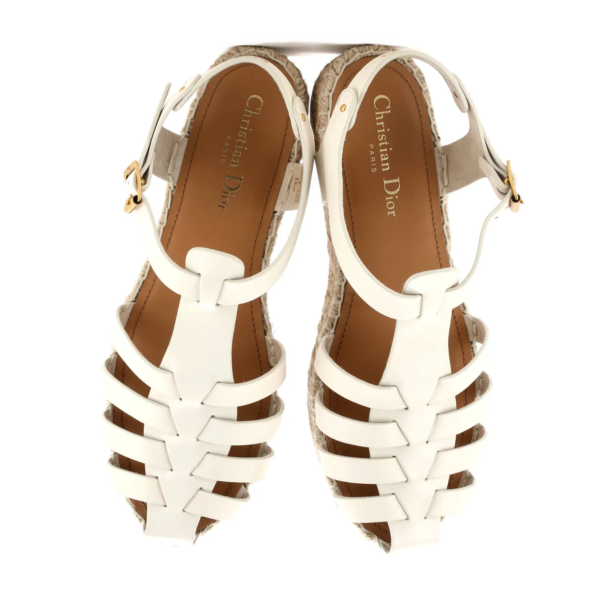 Women's Dioriviera Marine Espadrille Sandals Leather - Deep Luxury