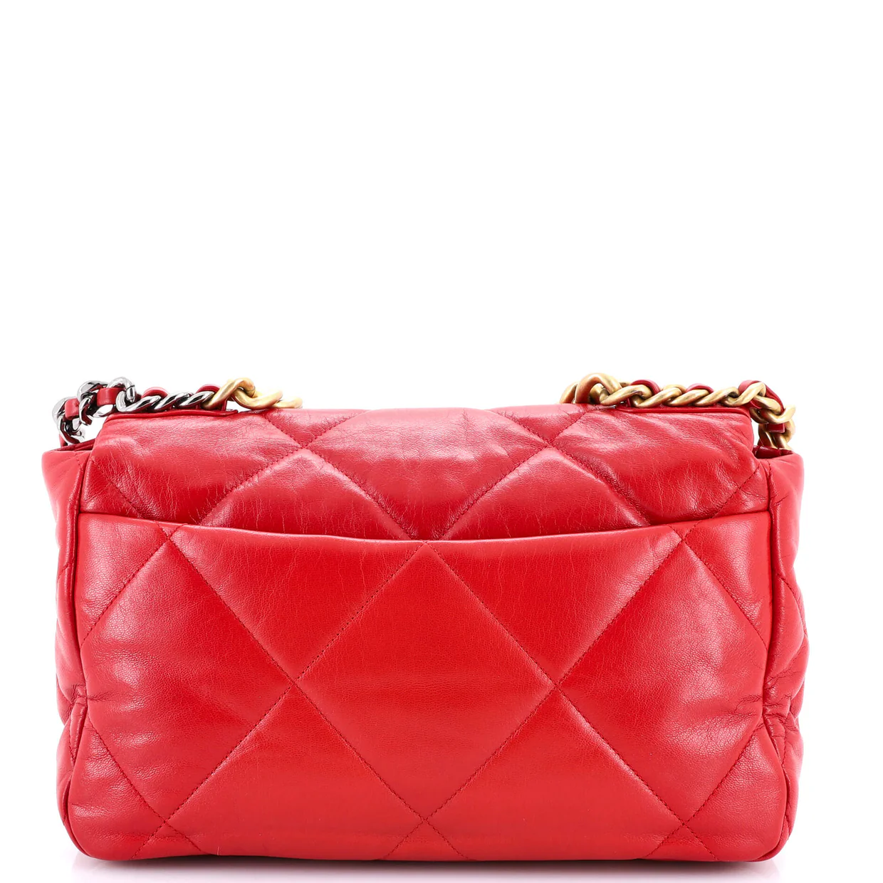 19 Flap Bag Quilted Leather Large - Deep Luxury