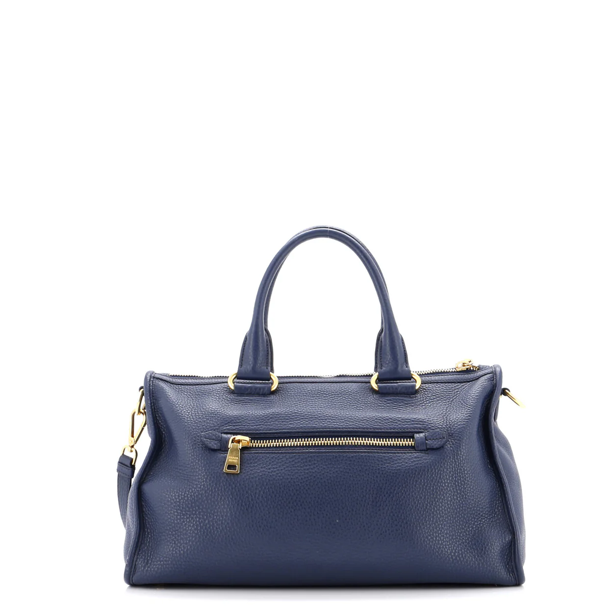 Front Zip Convertible Satchel Vitello Phenix Medium - Deep Luxury
