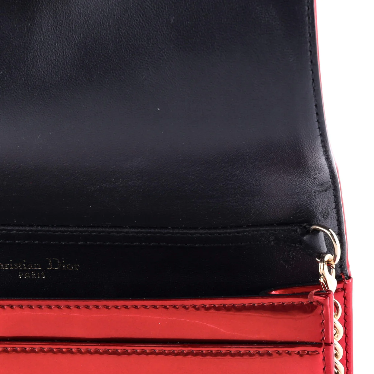 Diorama Wallet on Chain Cannage Embossed Calfskin - Deep Luxury