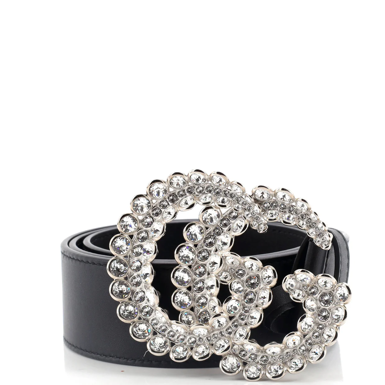 GG Marmont Belt Leather with Crystal Buckle Wide - Deep Luxury