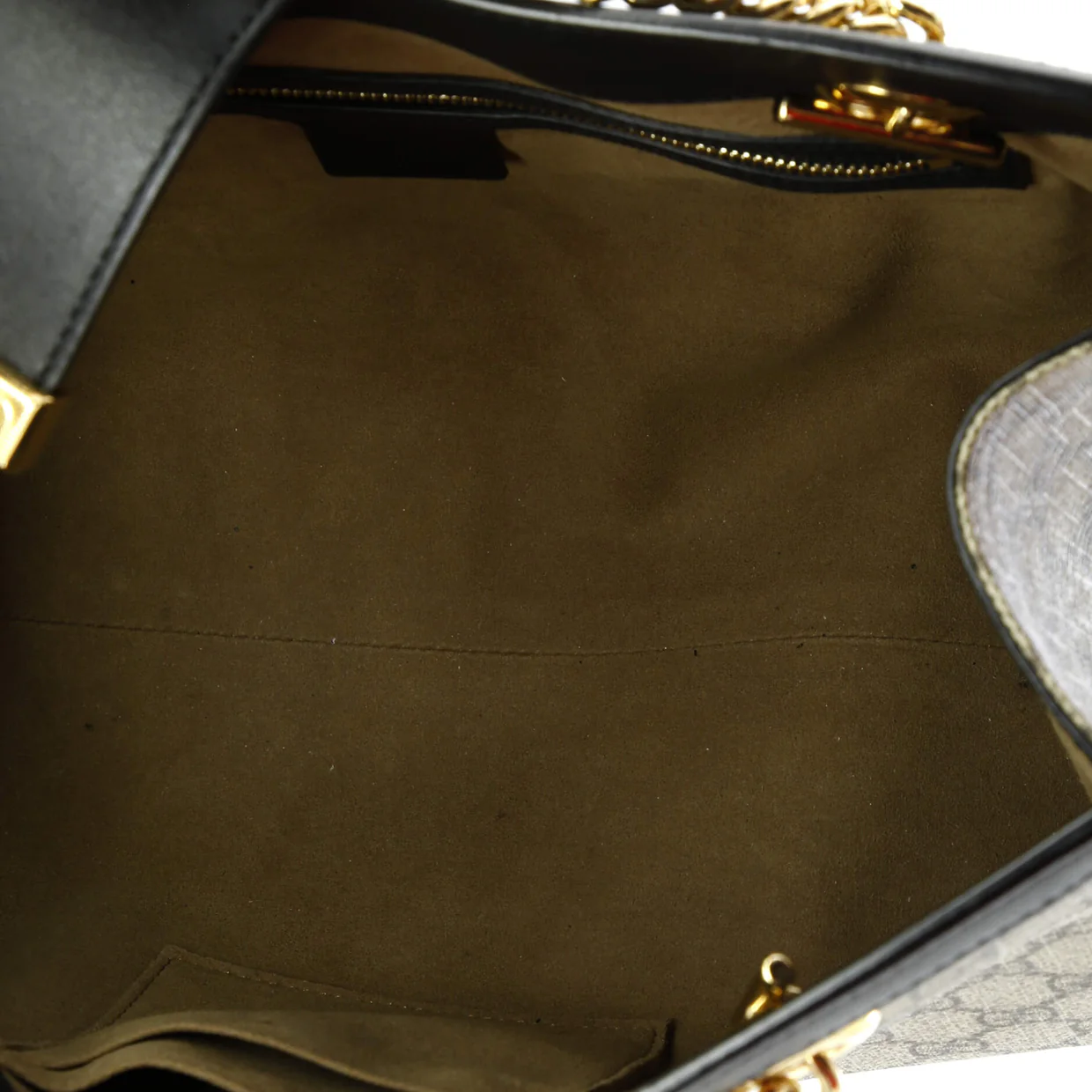 Padlock Chain Tote GG Coated Canvas with Leather Medium - Deep Luxury