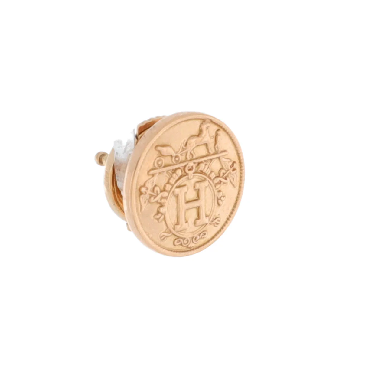 Ex-Libris Stud Earrings 18K Rose Gold XS - Deep Luxury