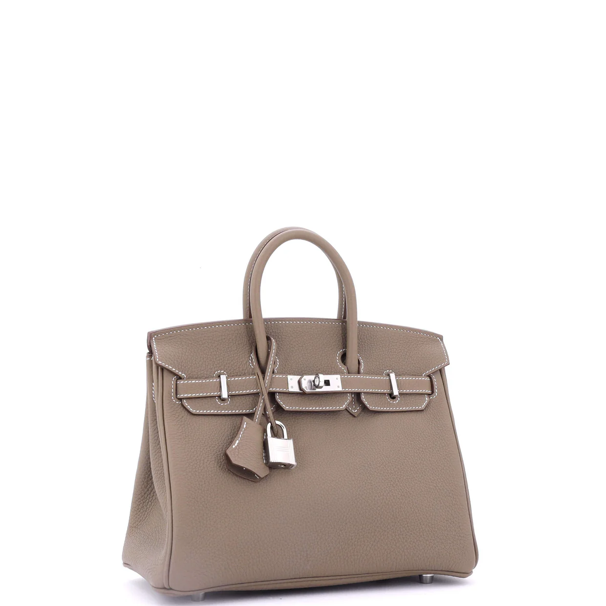 Birkin Handbag Grey Togo with Palladium Hardware 25 - Deep Luxury