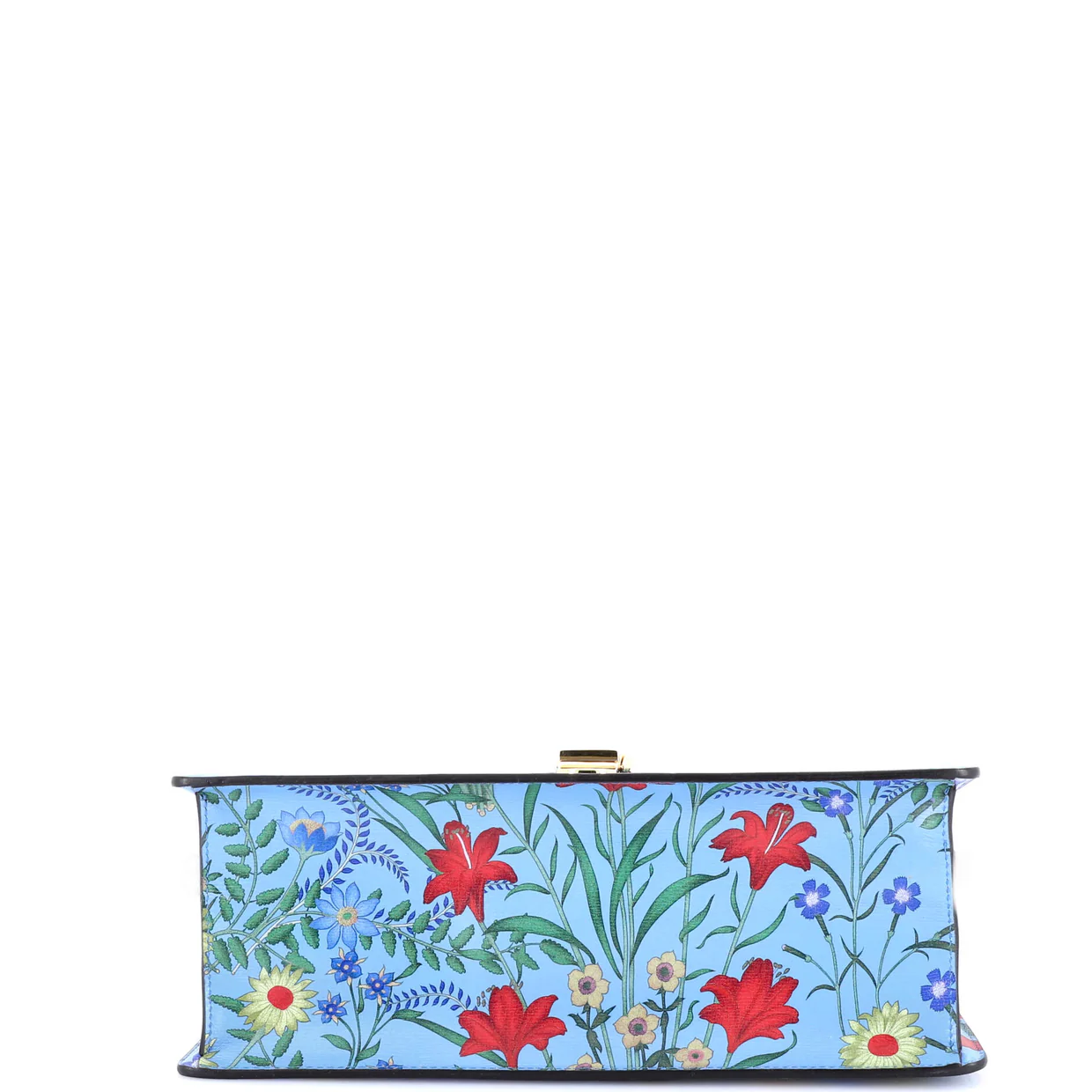 Sylvie Top Handle Bag Flora Leather Medium - Deep Luxury