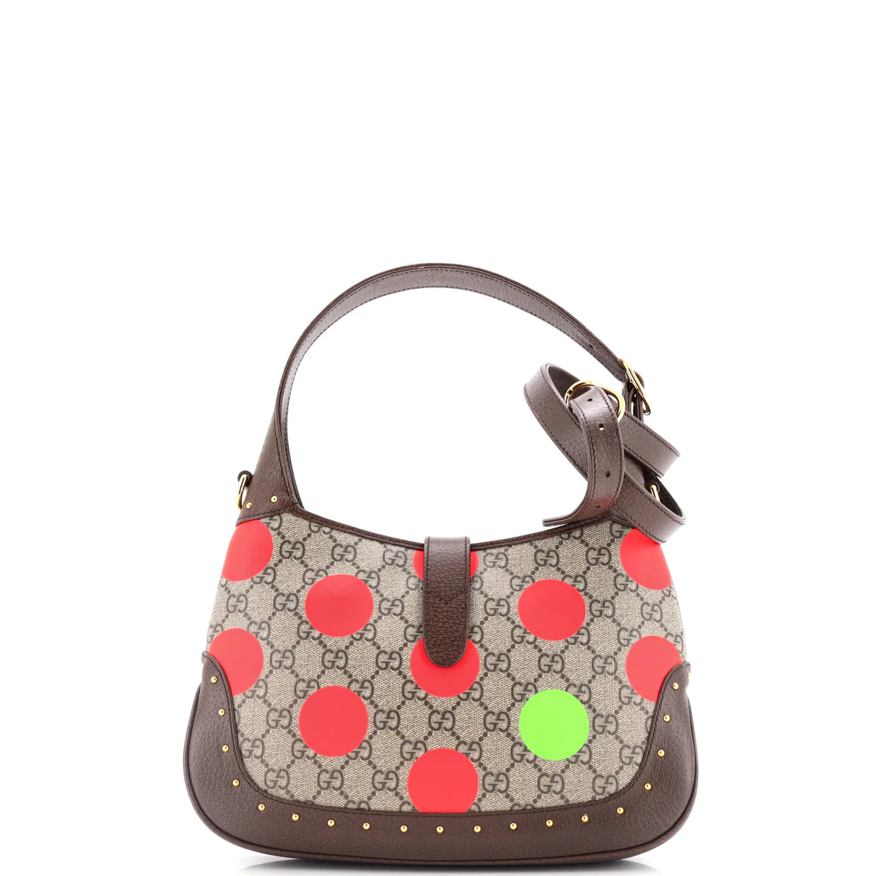 Jackie 1961 Hobo Studded Printed GG Coated Canvas Small - Deep Luxury