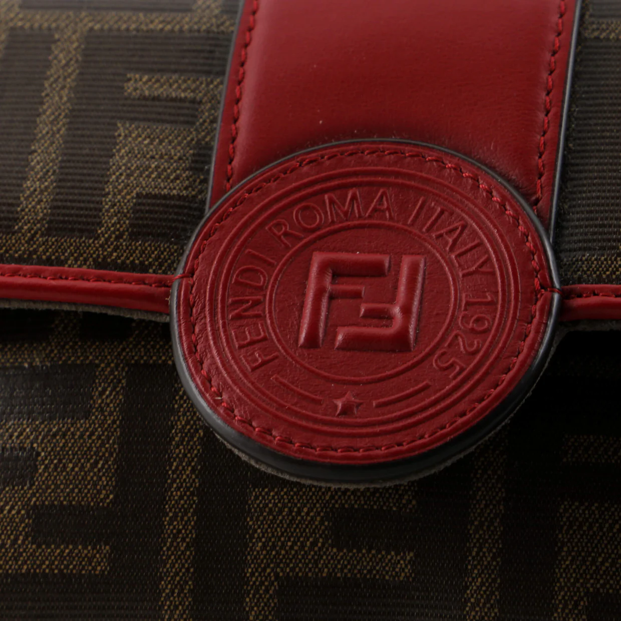 FF Logo Stamp Flap Bag Zucca Coated Canvas Mini - Deep Luxury