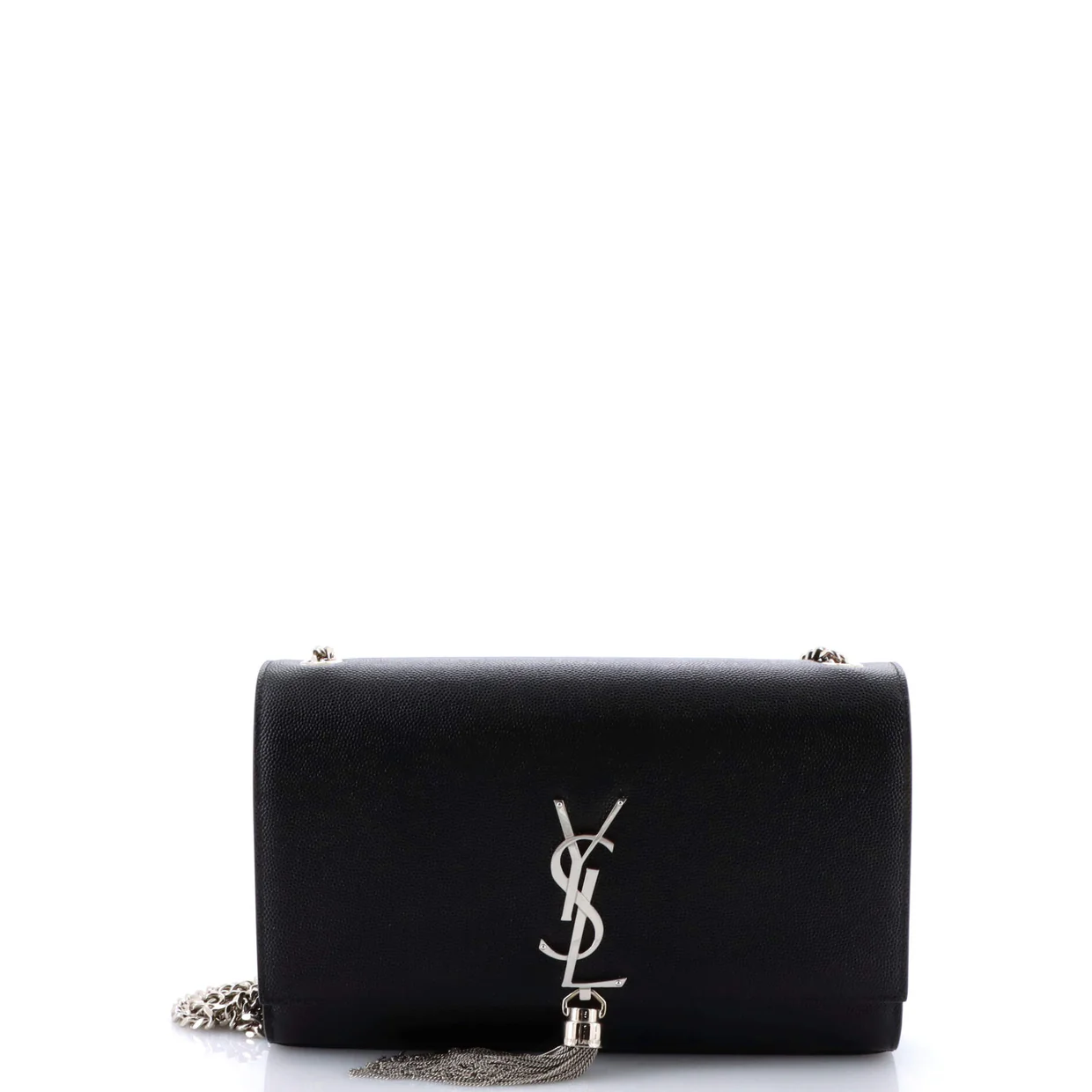 Classic Monogram Tassel Crossbody Bag Grainy Leather Small - Deep Luxury