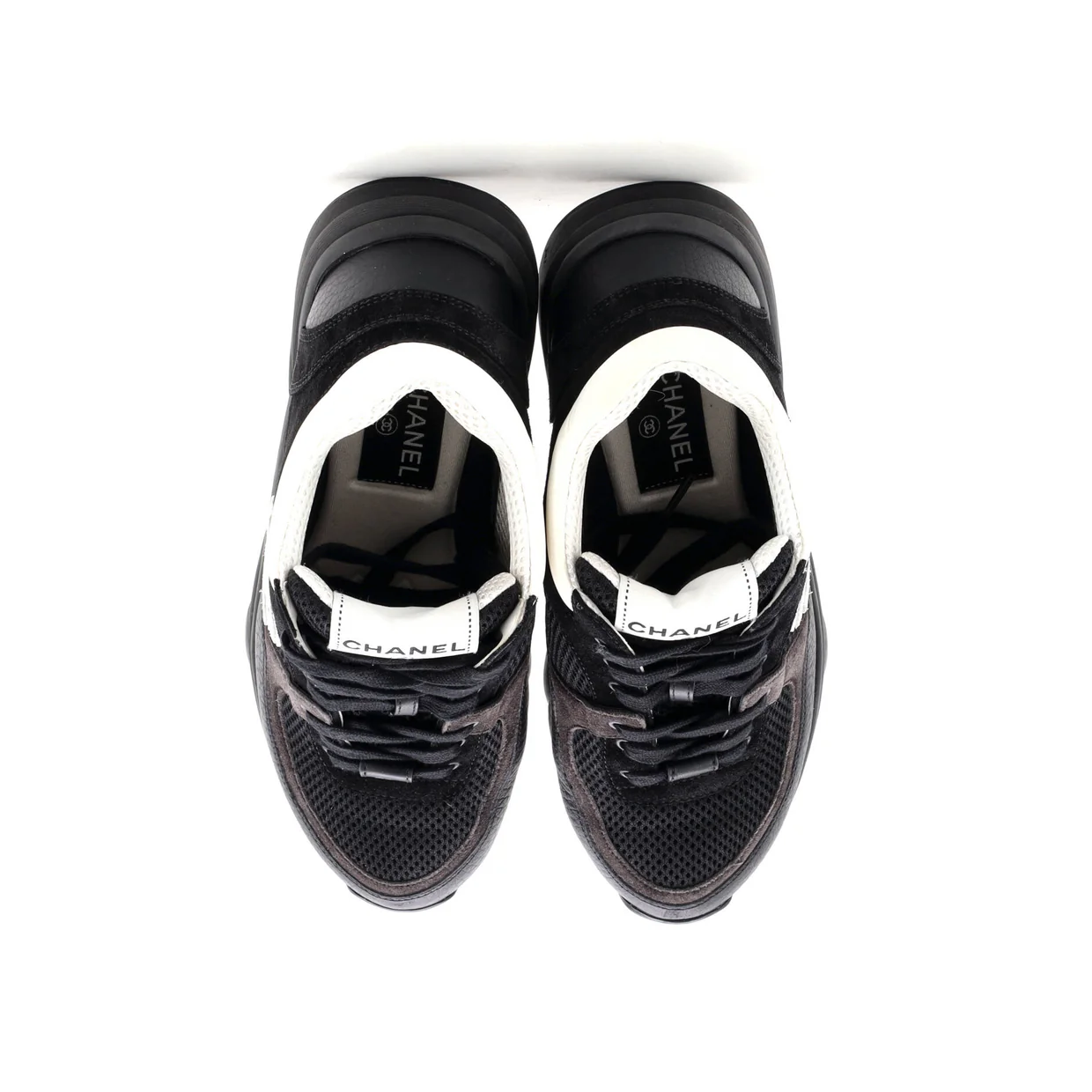 Women's CC Low-Top Sneakers Leather and Mesh - Deep Luxury