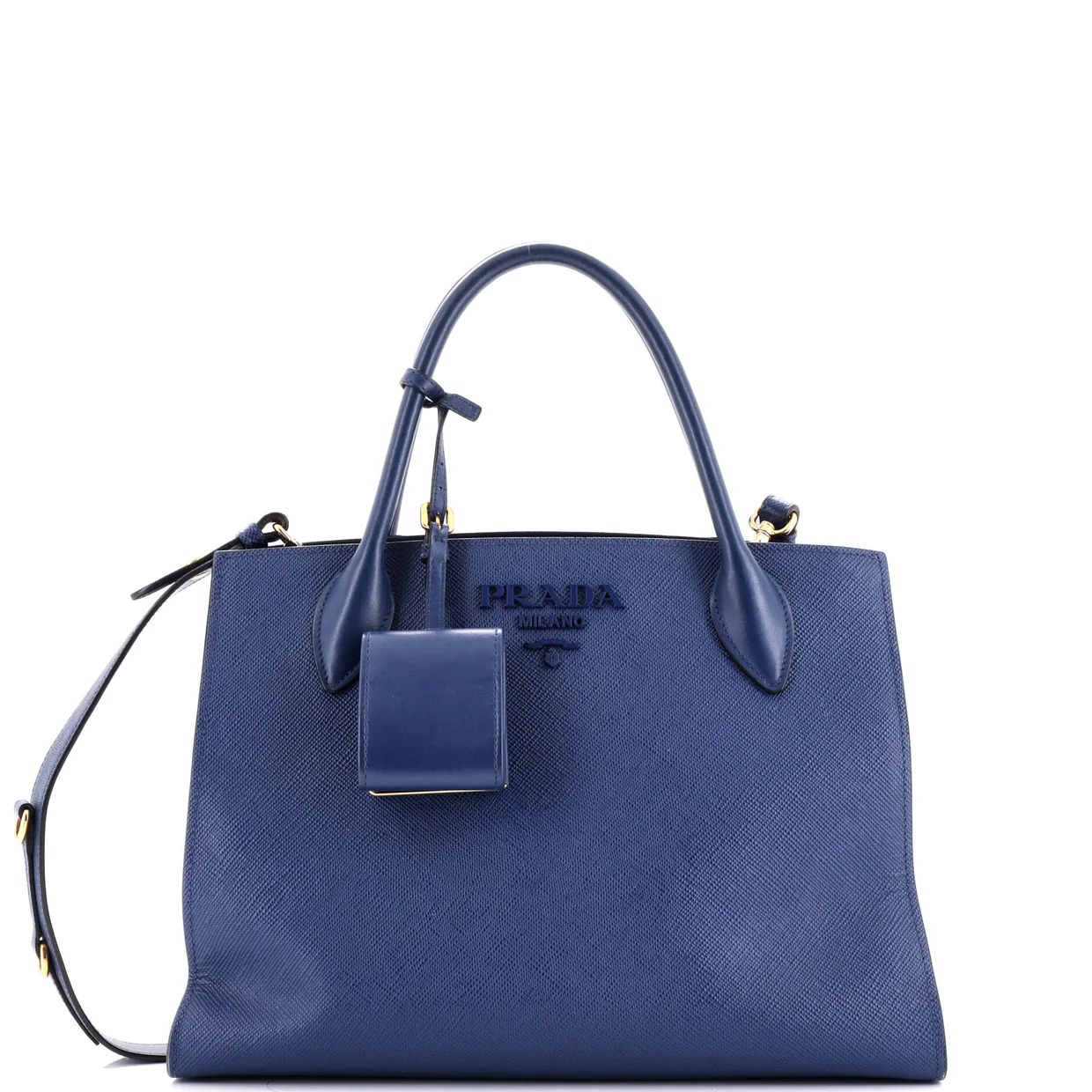 Monochrome Tote Saffiano with City Calf Medium - Deep Luxury