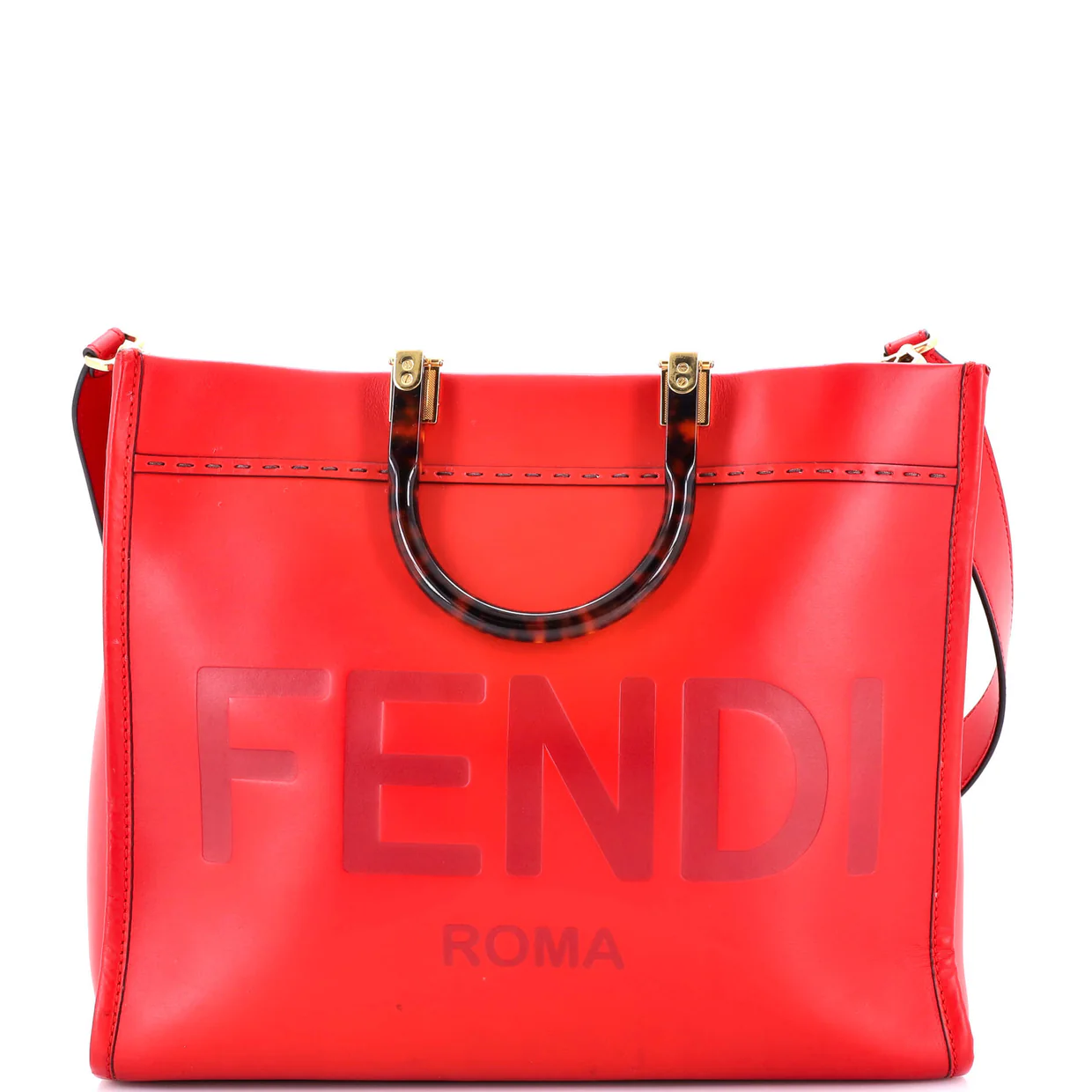 Sunshine Shopper Tote Leather Medium - Deep Luxury