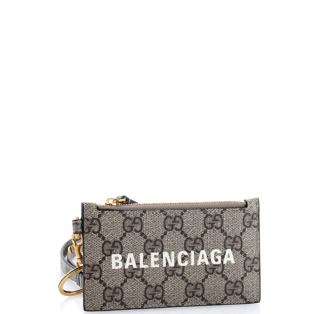 x Balenciaga The Hacker Project Zip Card Case with Strap GG Coated Canvas - Deep Luxury