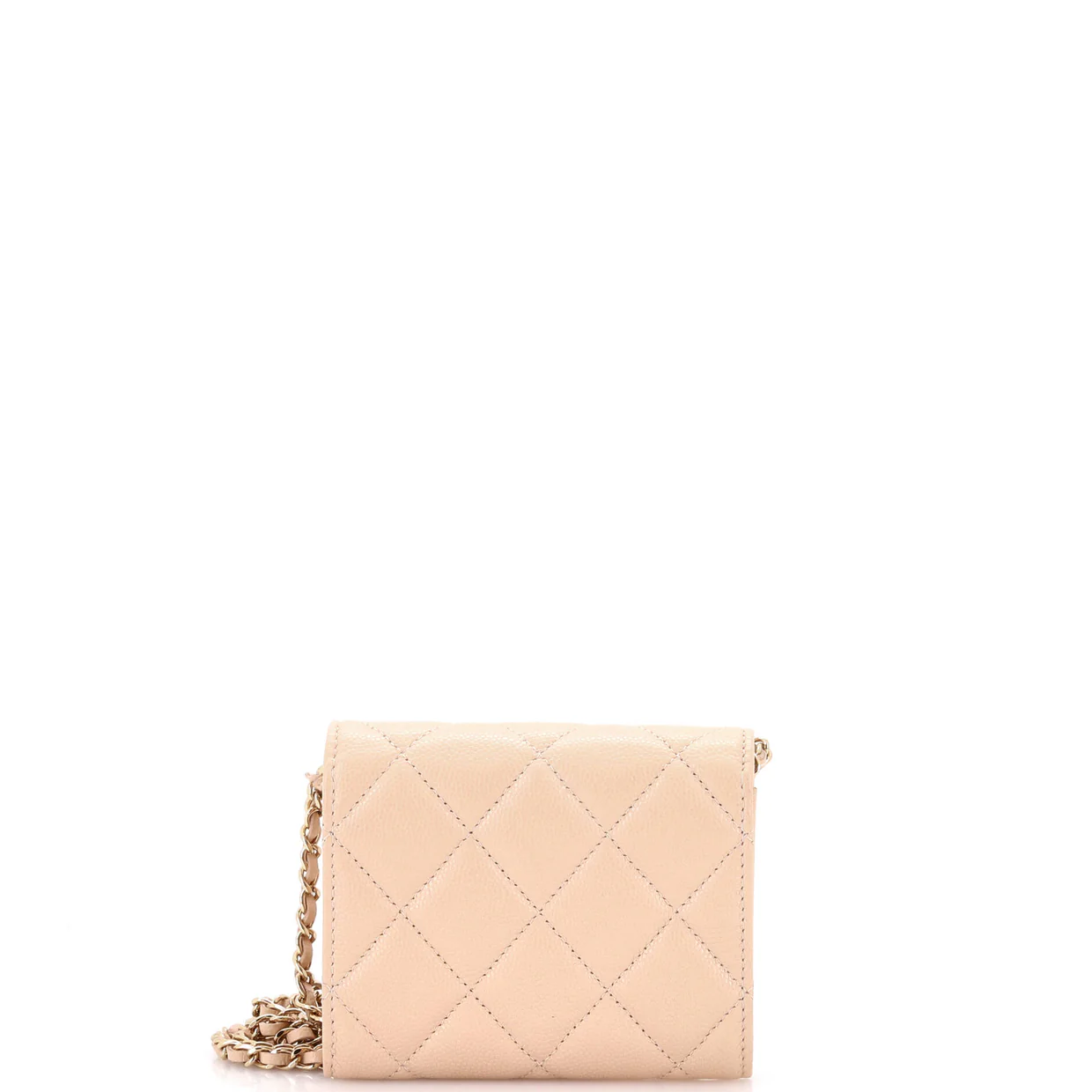 Coco Candy Card Holder on Chain Quilted Caviar - Deep Luxury