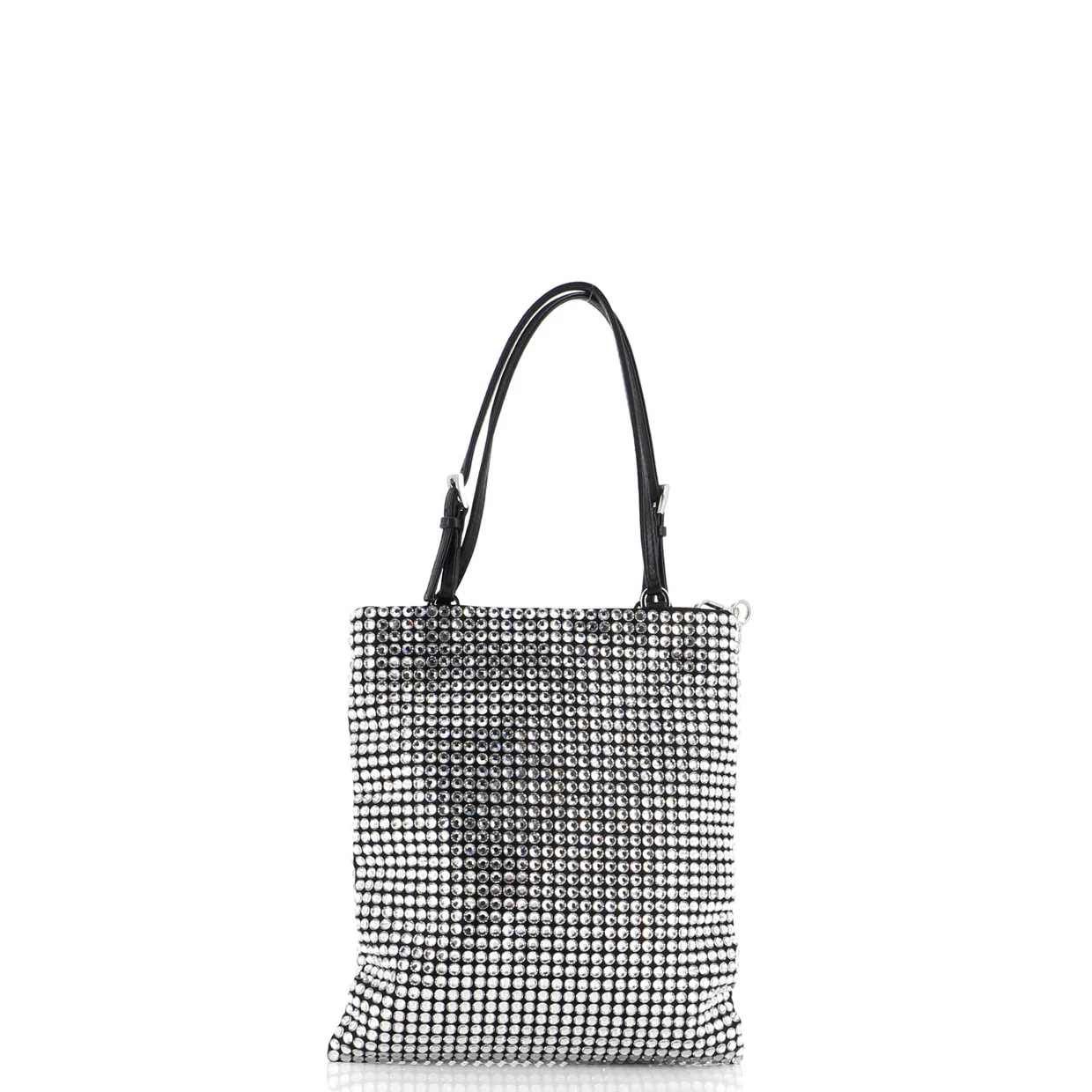 Convertible Open Tote Crystal Embellished Satin Mini - Deep Luxury