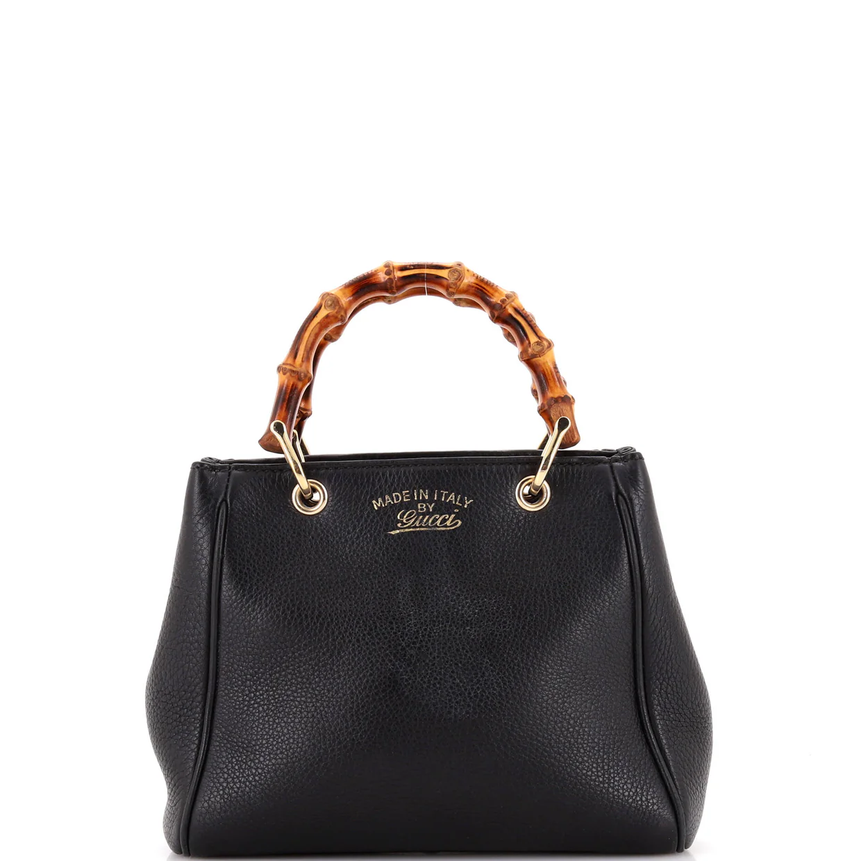 Bamboo Shopper Tote Leather Mini - Deep Luxury