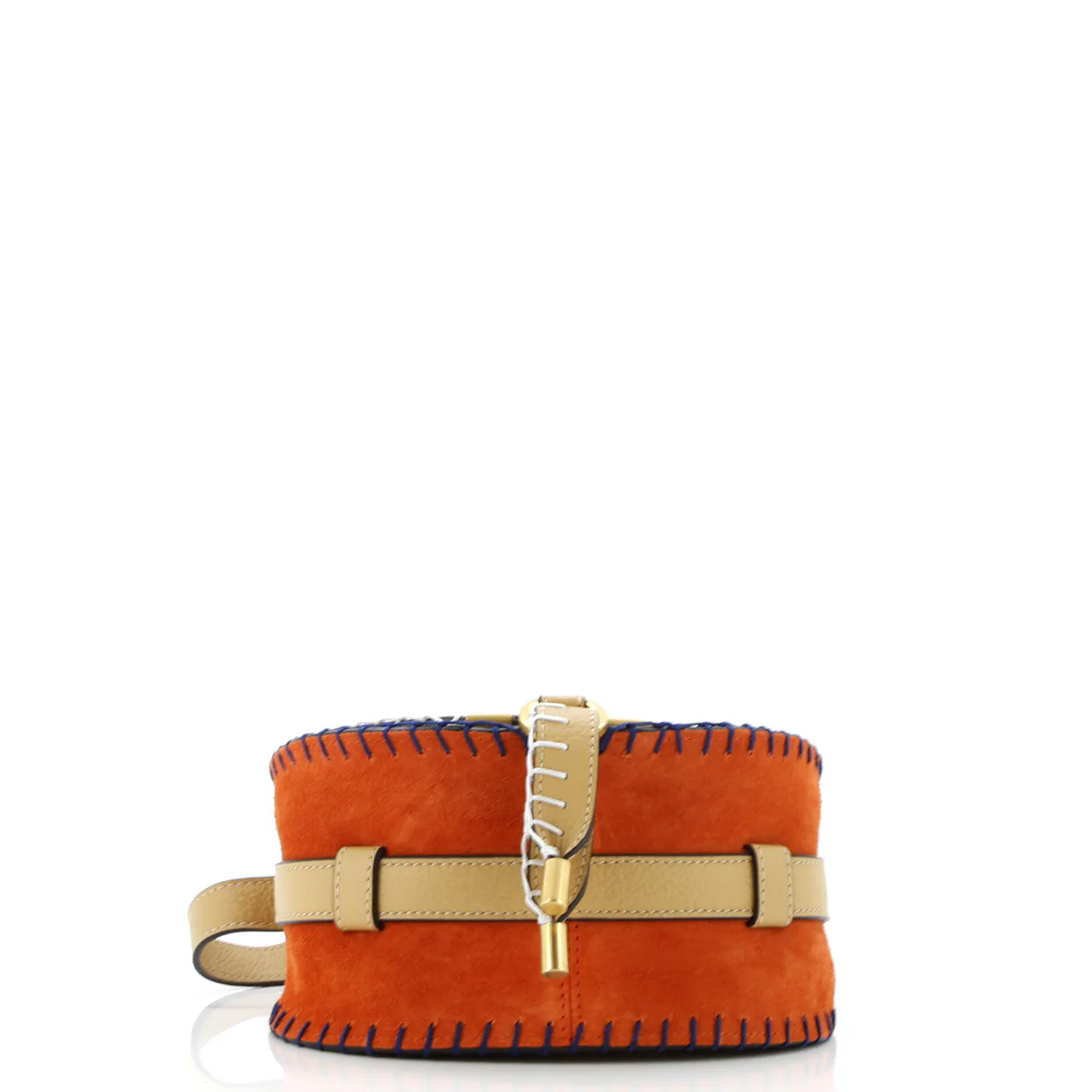 Marcie Crossbody Bag Leather with Constrast Stitch Detail Small - Deep Luxury