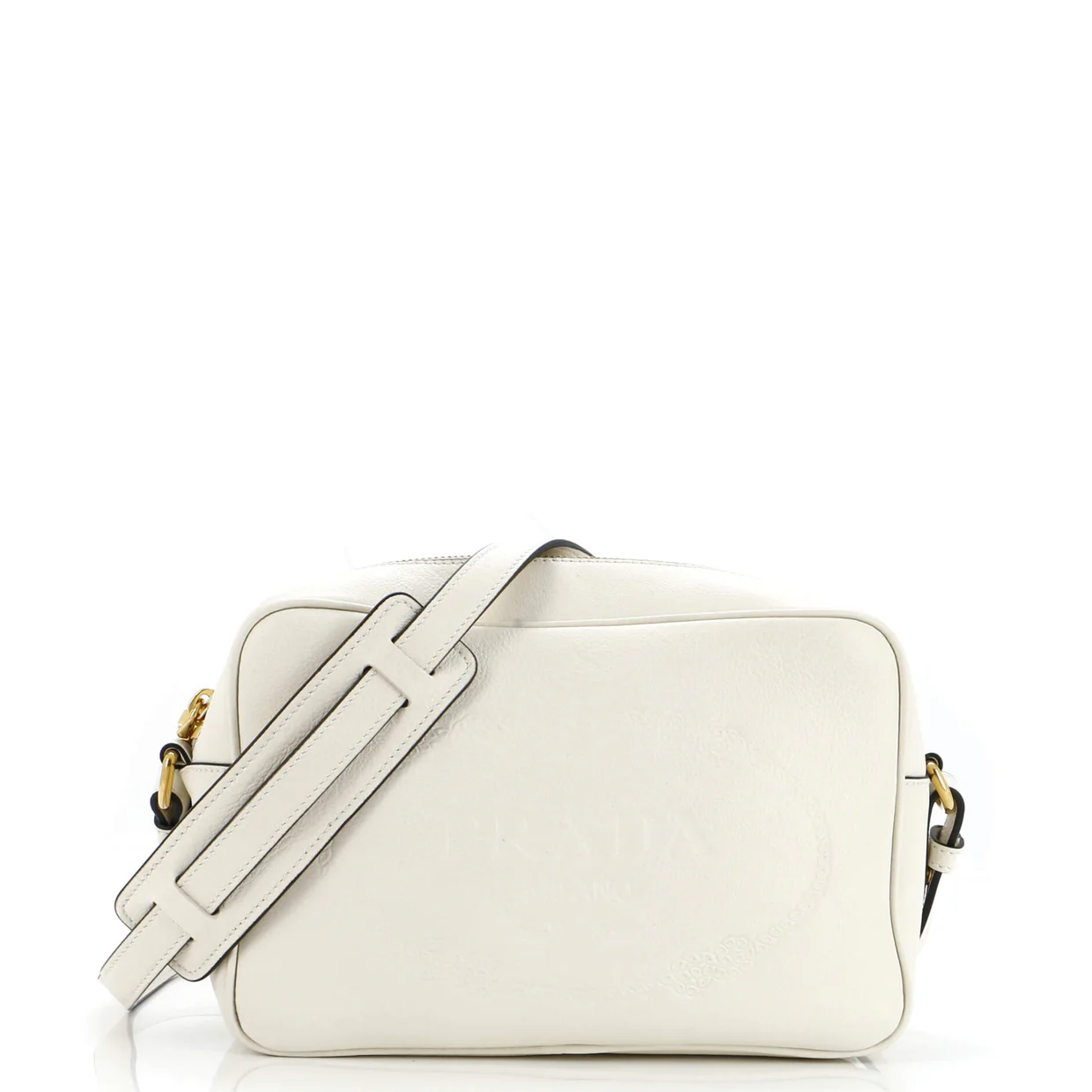 Logo Camera Bag Embossed Leather Small - Deep Luxury