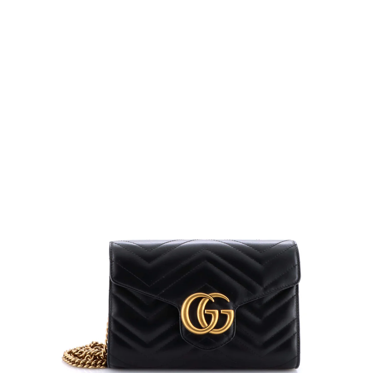 GG Marmont Chain Wallet Matelasse Leather Mini - Deep Luxury