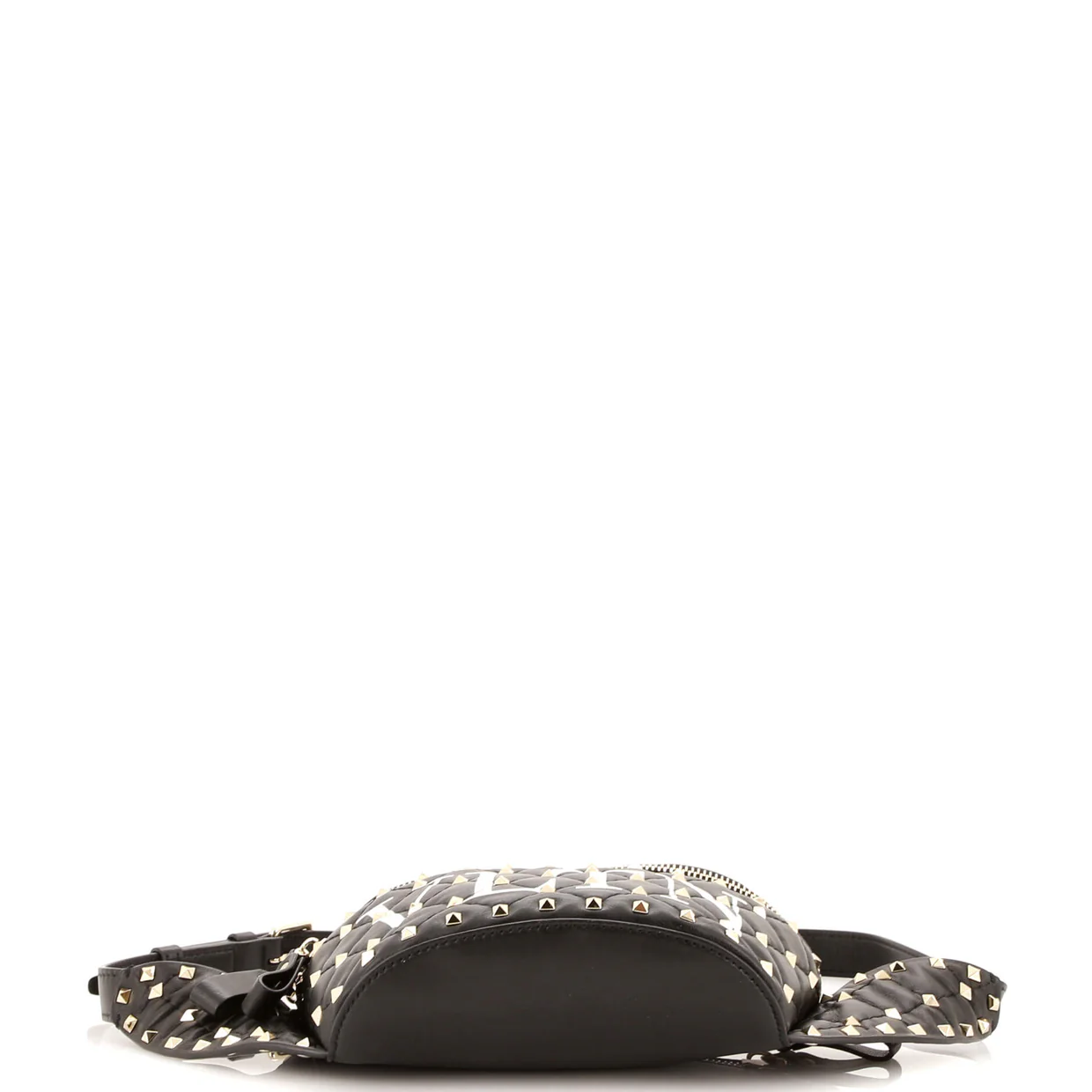 VLTN Rockstud Spike Belt Bag Quilted Printed Leather - Deep Luxury