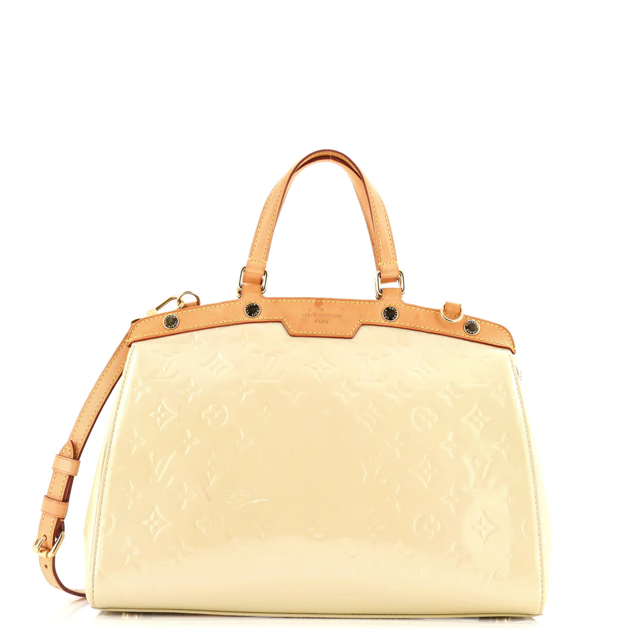 Brea Handbag Monogram Vernis MM - Deep Luxury