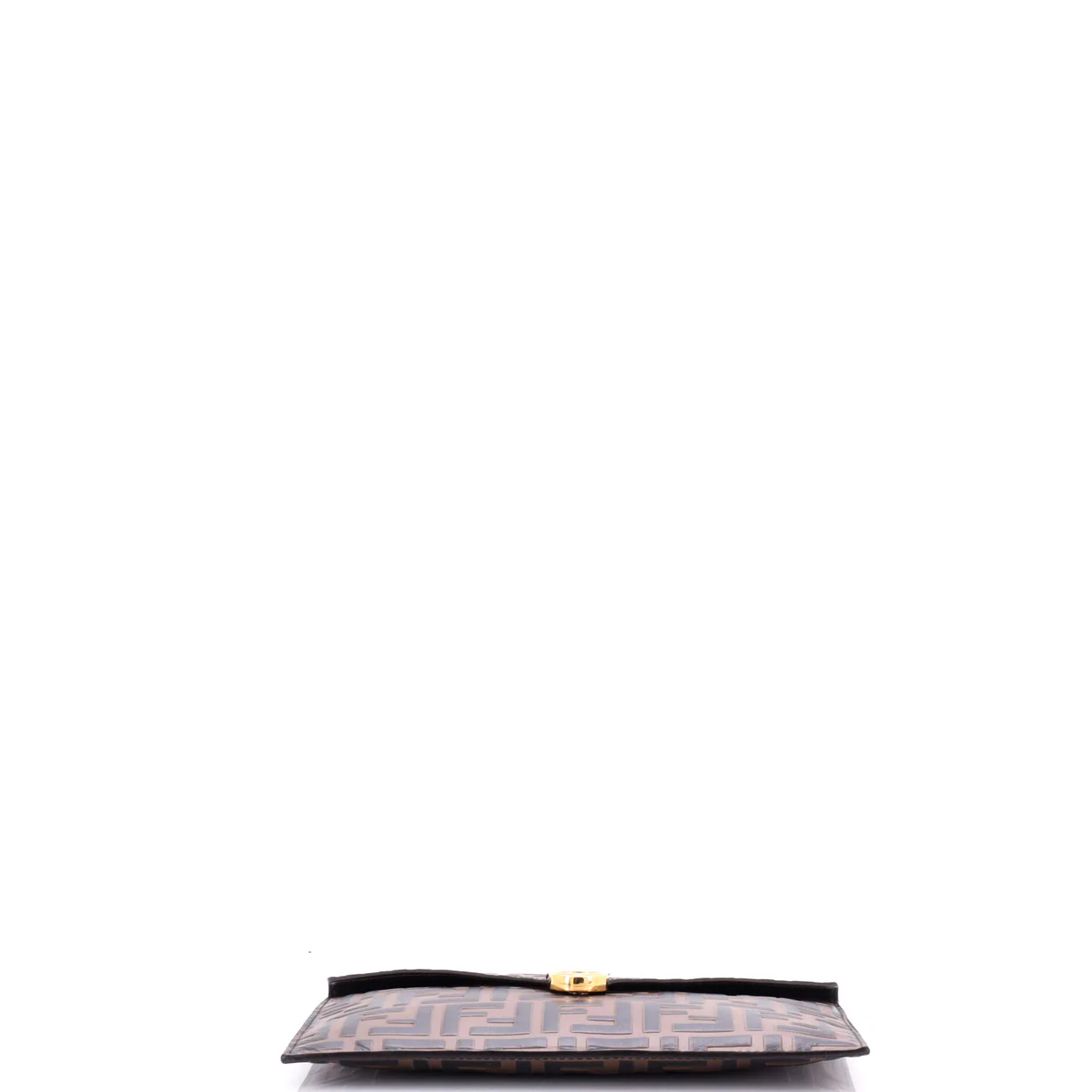 F is Fendi Envelope Flat Pouch Zucca Embossed Leather Large - Deep Luxury
