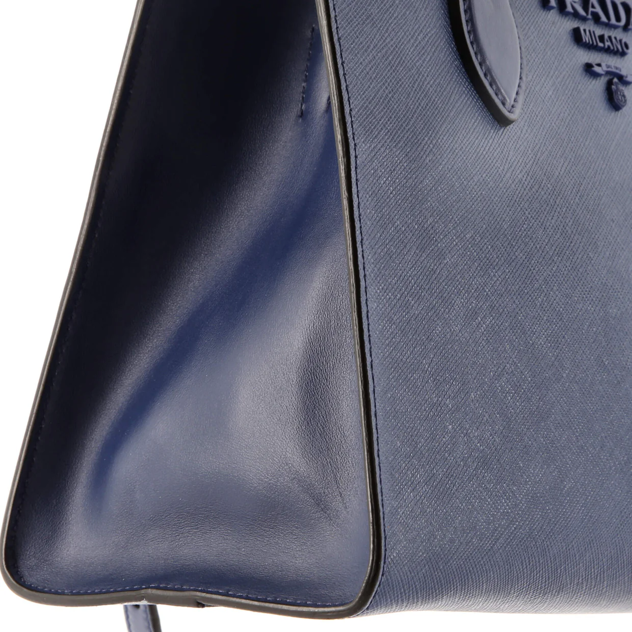 Monochrome Tote Saffiano with City Calf Small - Deep Luxury