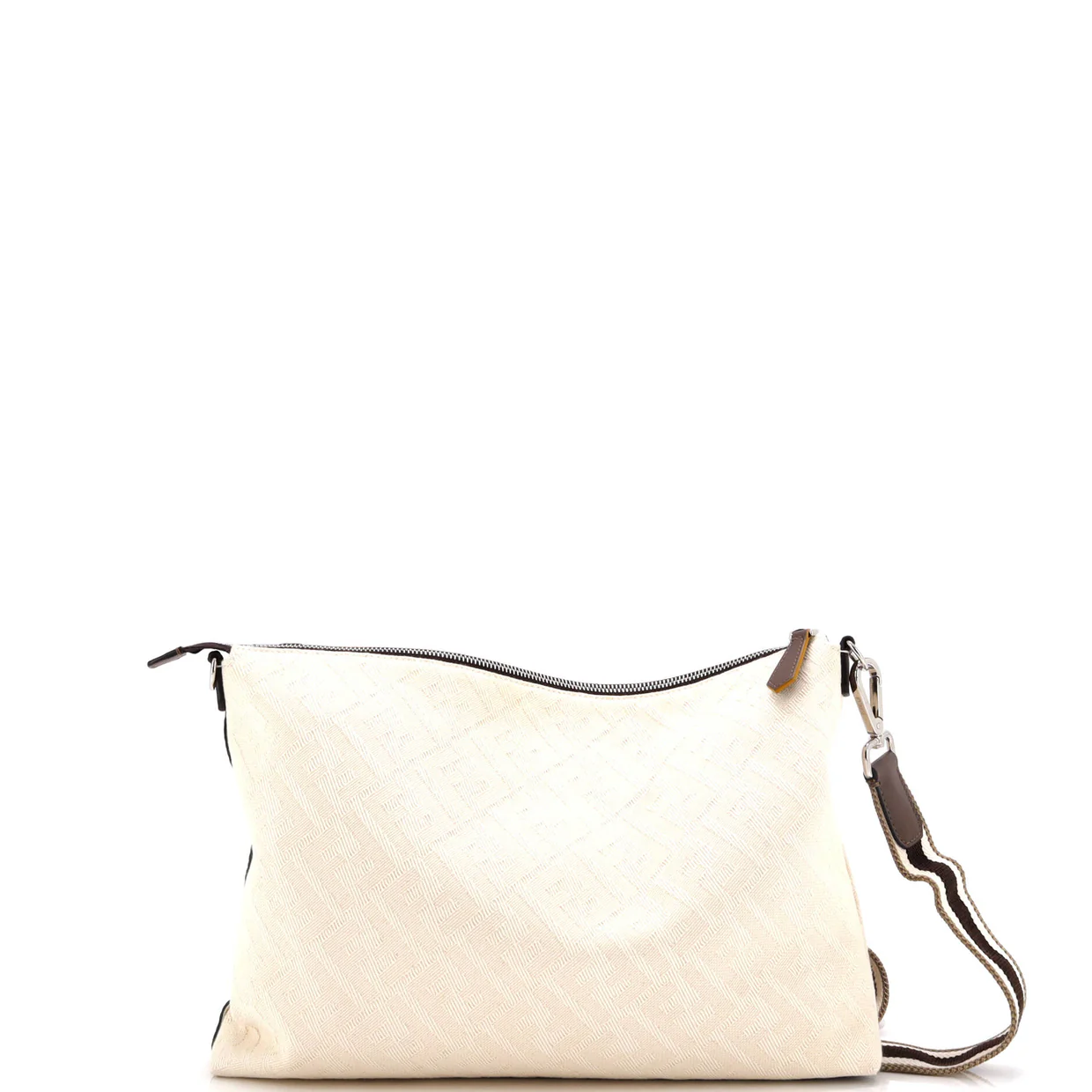 Front Zip Messenger Zucca Jacquard with Leather Large - Deep Luxury