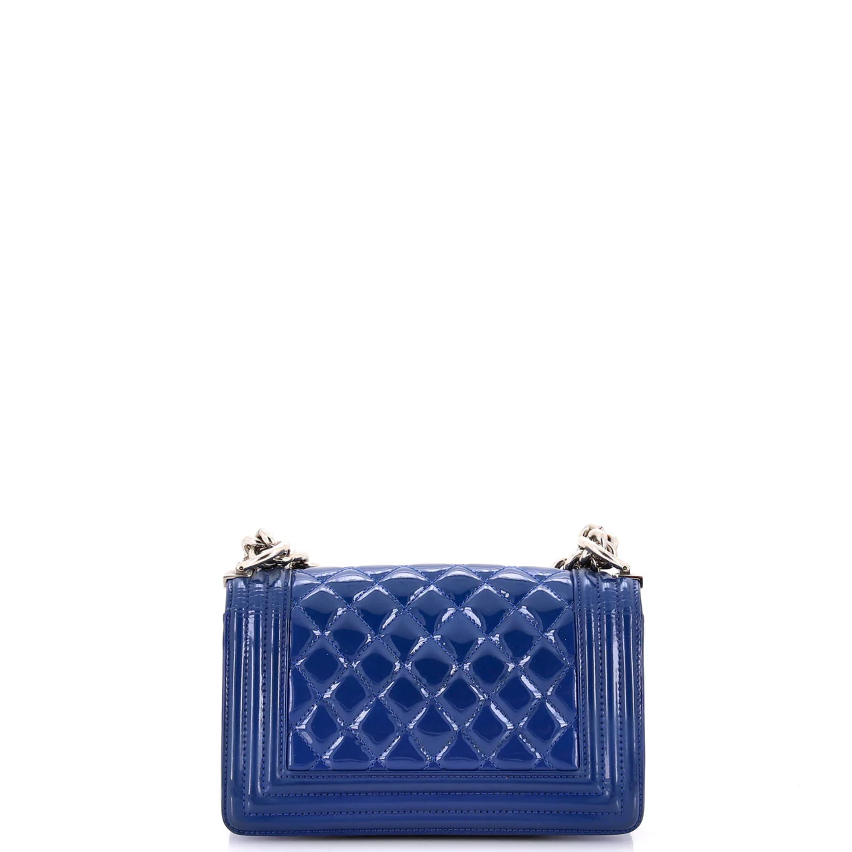 Boy Flap Bag Quilted Plexiglass Patent Small - Deep Luxury