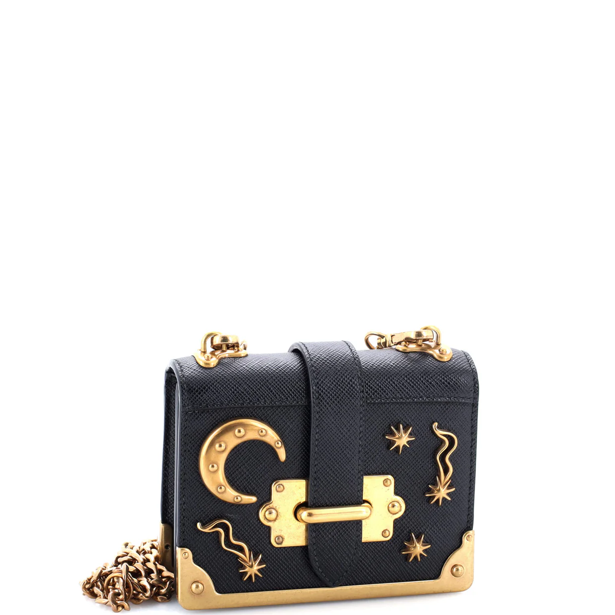 Cahier Crossbody Bag Embellished Leather Micro - Deep Luxury