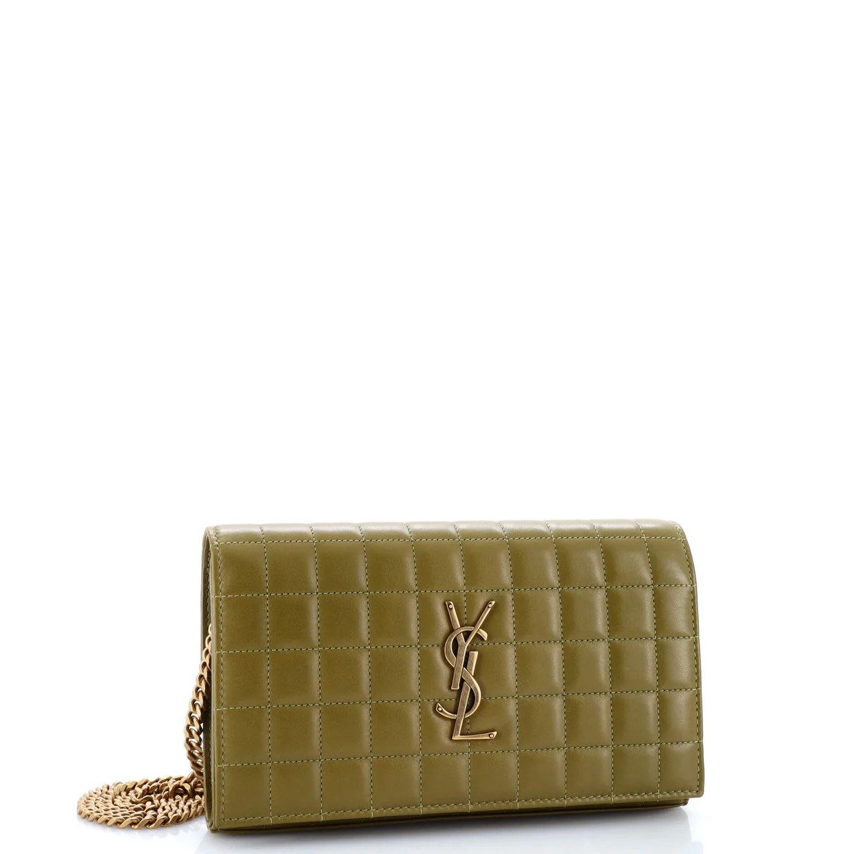 Cassandre Wallet on Chain Quilted Leather Medium - Deep Luxury