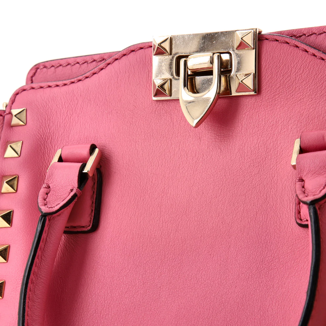 Rockstud Tote Rigid Leather Mini - Deep Luxury