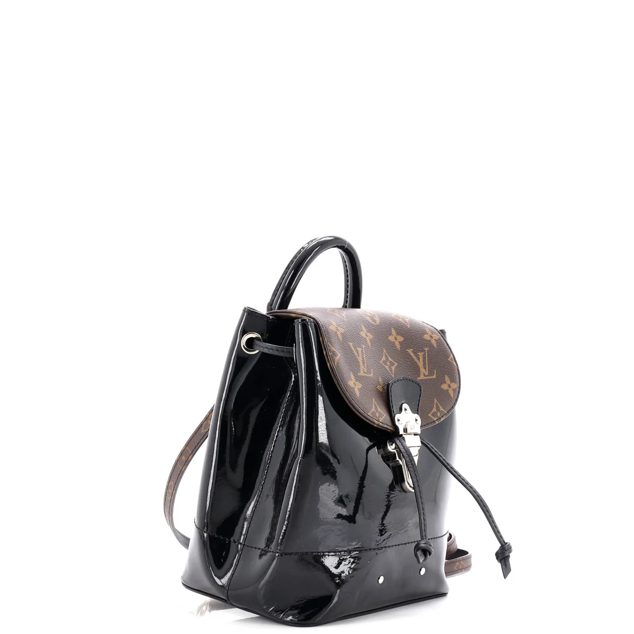 Hot Springs Backpack Vernis with Monogram Canvas - Deep Luxury