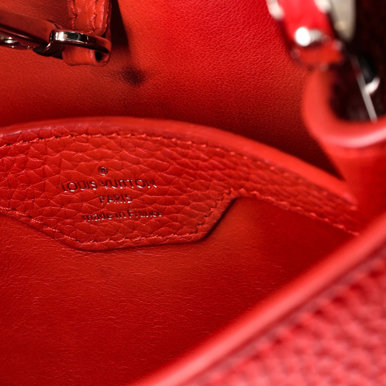 Capucines Bag Leather with Snakeskin BB - Deep Luxury