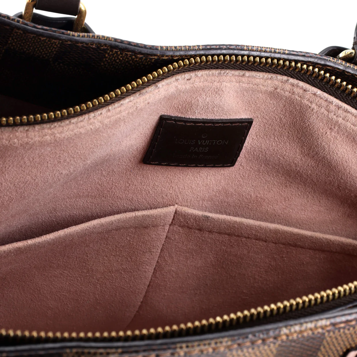 Normandy Handbag Damier and Leather - Deep Luxury