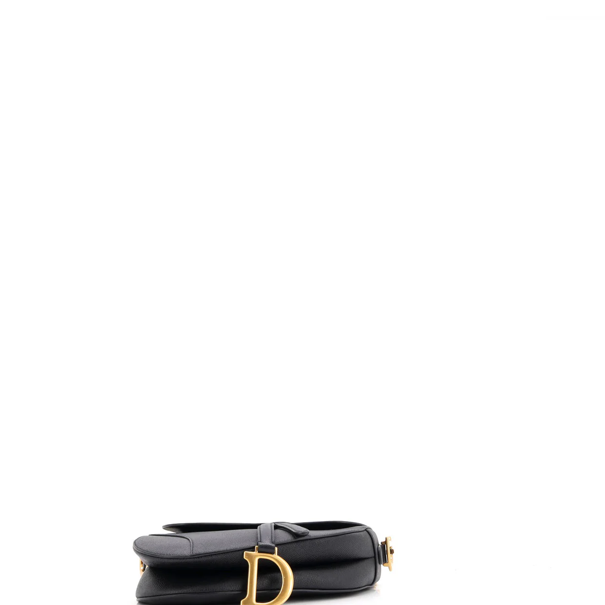 Saddle Handbag with Strap Leather Medium - Deep Luxury